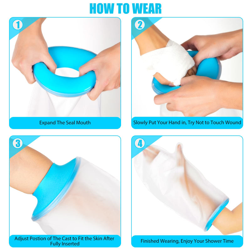 Waterproof Hand Cast Cover for Shower: Cast and Bandage Protector for bathing, Plaster Cast Cover Clear Cast and Dressing, Reusable Watertight Protection Dry for Broken Hand, Finger Wound, Wrist - NewNest Australia