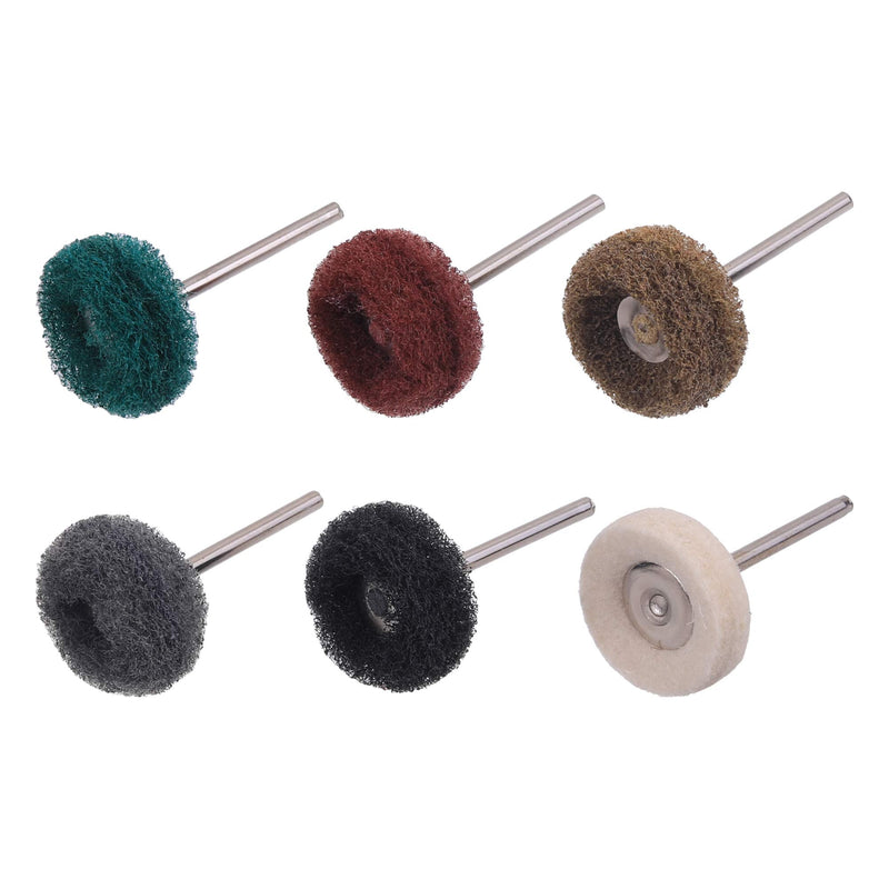 60 Pack Abrasive Wheels, Rocaris 1“ Abrasive Buffing Polishing Wheels Burr for Rotary Tools-1/8" Shank，Polishing bits - NewNest Australia