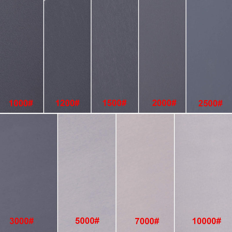 AUSTOR 63 Pcs Wet and Dry Sandpaper Assorted 1000, 1200, 1500, 2000, 2500, 3000, 5000, 7000, 10000 Grit Abrasive Paper Assortment Sanding Sheets for Automotive Sanding Wood Furniture Finishing - NewNest Australia