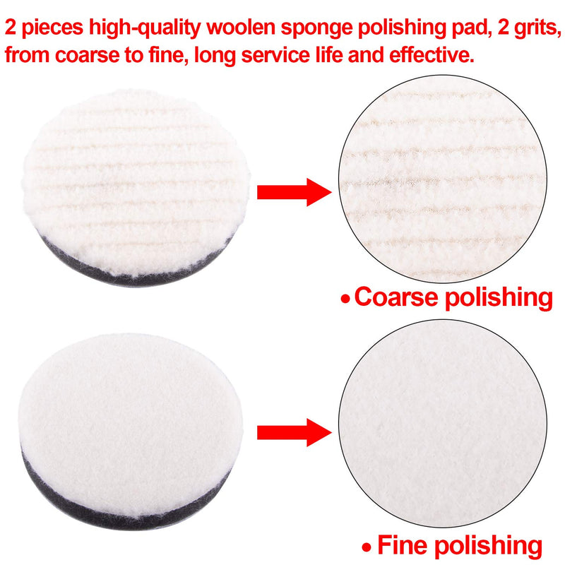 SIQUK 38 Pieces Car Polishing Pad Kit 3 Inch Buffing Pads Foam Polish Pads Polisher Attachment for Drill - NewNest Australia