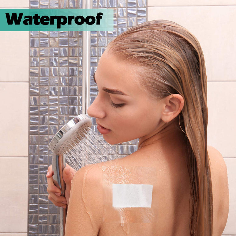 150 Pieces Stretch Adhesive Bandages Transparent Film Dressing Bandages Waterproof Adhesive Bandages (3.1 x 3.1 Inch) 3.1x3.1 Inch (Pack of 150) - NewNest Australia