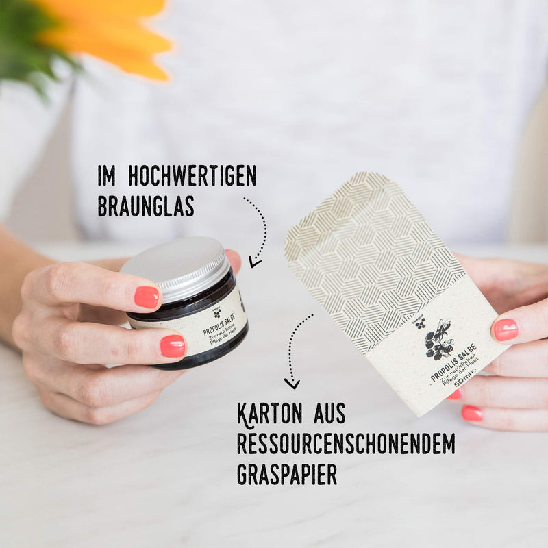 Beegut Propolis Ointment For Natural Care And Protection Of The Skin, High-Quality Propolis Cream, Certified Natural Cosmetics From The Allg√§U, Sustainably Packaged - NewNest Australia