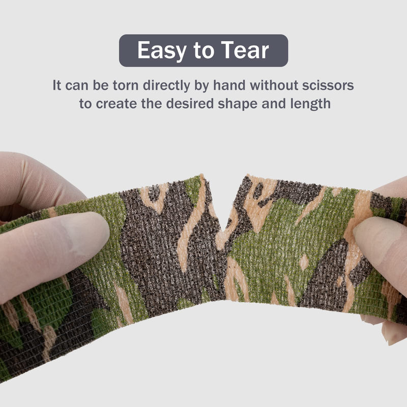 EZ Tattoo Grip Tape - Pack of 24 (2.5cm x 4.5m) Self-Adhesive Bandage for Wrist Swelling and Ankle Sprain, Disposable Roll Tattoo Grip Tube Tape for Tattoo Machine (Camo) Camo - NewNest Australia