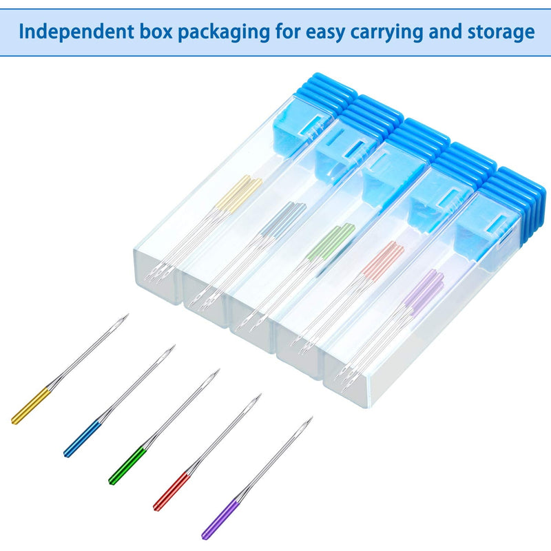 30 Pieces Sewing Machine Needles Universal Regular Point Machine Needles for Home Sewing Machine Compatible with Singer, Brother and Old Sewing Machine Bright Color 9, 11, 14, 16, 18 - NewNest Australia