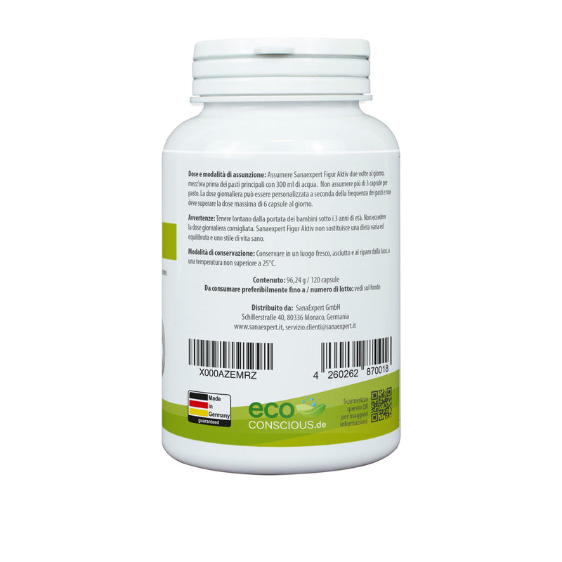 SanaExpert Figure Active Capsules, Saturation Capsules with Konjac Glucomannan, Chromium, Vitamin B12, Niacin, Made in Germany, High Dose, 120 Pieces (96 g) - NewNest Australia