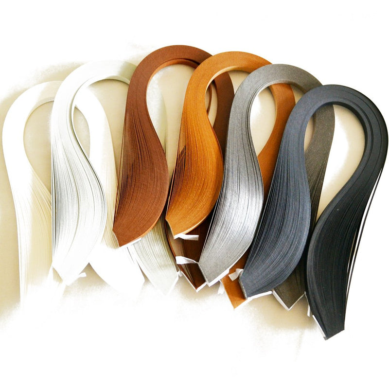 JUYA Single Color Quilling Strips Set 600 Strips 6 Colors 39cm Length/Strip Paper Width 5mm - NewNest Australia