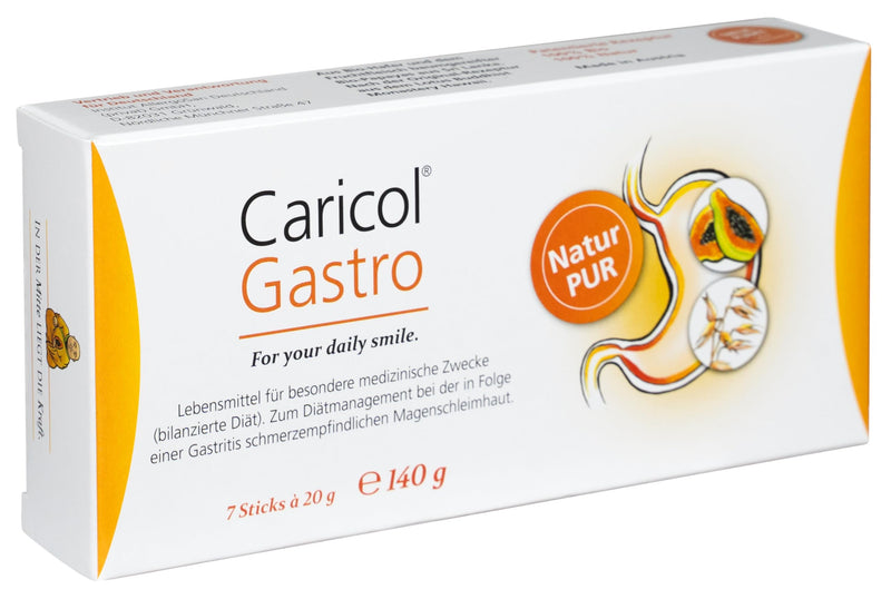 Caricol Gastro | 100% natural product | Support for the gastric mucosa | With the power of papaya & biotin | With Papain | 7 sticks of 20g each - NewNest Australia