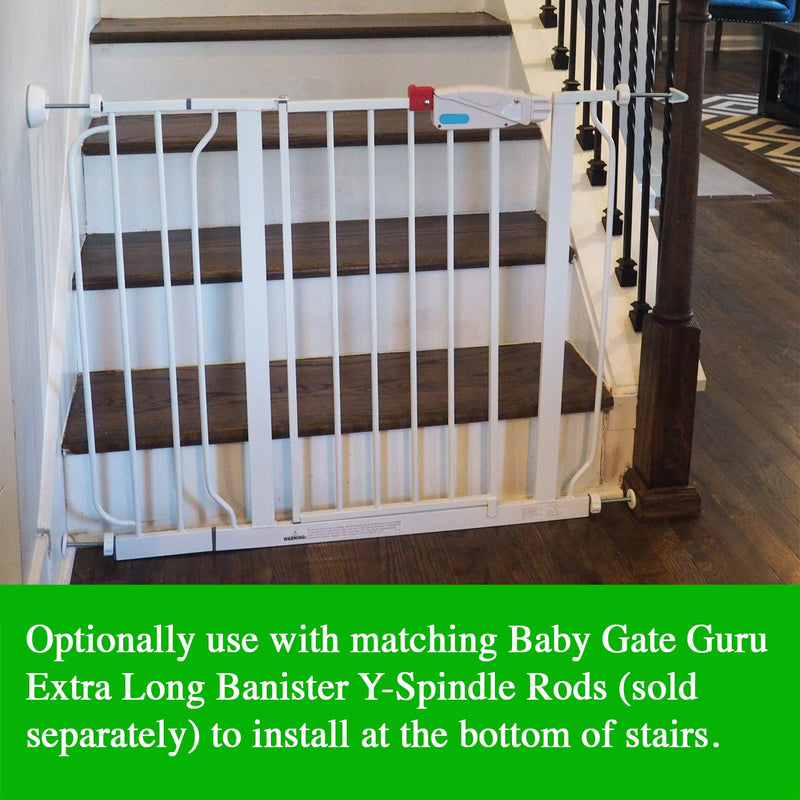 Baby Gate Guru Extra Long M8 (8mm) Spindle Rods for Pressure Mounted Baby and Pet Safety Gates 4 Pack Replacement Set (8mm, White) M8 (8mm) - NewNest Australia