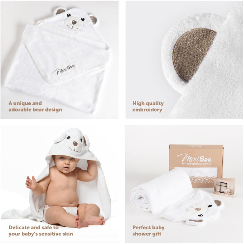 Premium Ultra Soft Organic Bamboo Baby Hooded Towel with Unique Design – Hypoallergenic Baby Towels for Infant and Toddler – Suitable as Baby Gifts - NewNest Australia