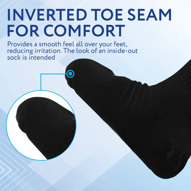 2 Pairs of Impresa Extra Width Socks for Lymphedema - Bariatric Sock - Oversized Sock Stretches up to 30'' Over Calf for Swollen Feet And Mens and Womens Legs - One Size Unisex - NewNest Australia