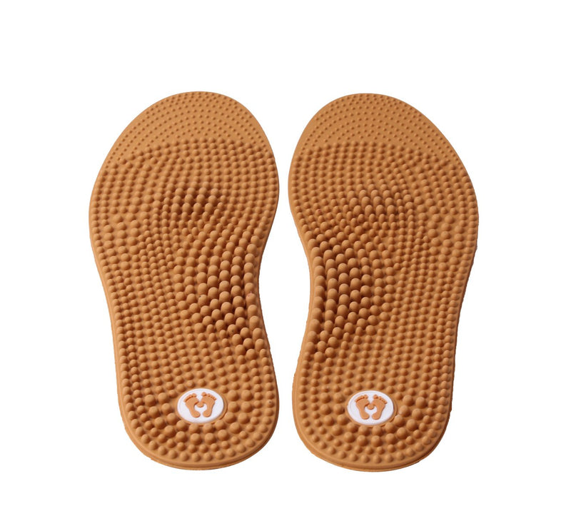 Revs - Reflexology Massage Insoles - For Plantar Fasciitis and Foot Pain -Scientifically Designed - Keep Feet Warm, Relieve Pain & Pressure, Remove Aches & Pains From Tired Feet and Legs - Cut to Size 3-5 Beige - NewNest Australia