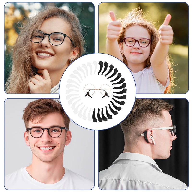 WLLHYF 16 Pairs Silicone Glasses Ear Cushions Non-Slip Ear Hook Holder Glasses Temple Set Soft Sunglasses Holder Comfortable Ear Hooks Glasses Accessories - NewNest Australia