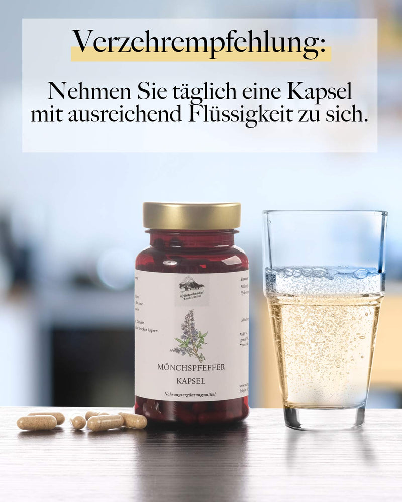 KRÄUTERHANDEL SANKT ANTON - Monk's pepper capsules - 10 mg monk's pepper extract - high dosage 180 capsules - German premium quality - NewNest Australia