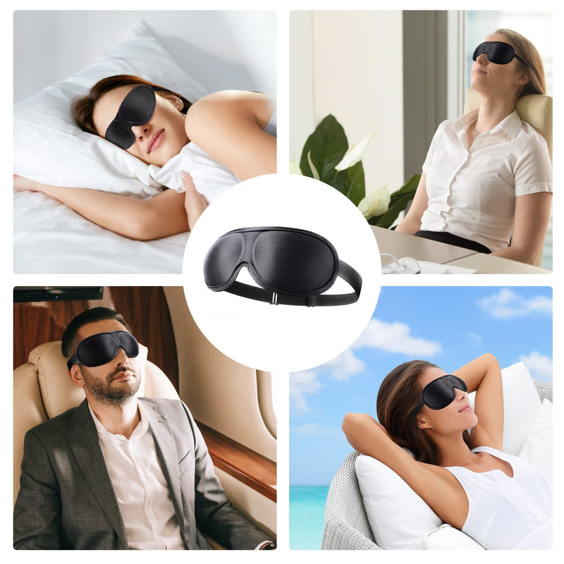 SLIJAR 3D Eye Mask Comfortable and Lightweight Sleep Mask for Side Sleepers Breathable Blackout Sleeping Mask with Adjustable Strap Travel Accessories Essentials - NewNest Australia