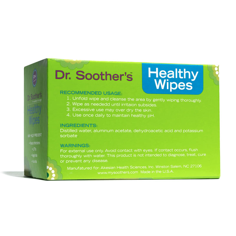 Dr. Soother's Healthy Wipes - PH Balanced - Hypoallergenic - Alcohol & Fragrance Free - 30 Individually Wrapped Feminine Hygiene Wipes - Women & Girls 30 Count (Pack of 1) - NewNest Australia