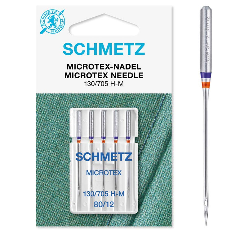 25 Schmetz Microtex Sharp Sewing Machine Needles 130/705 H-M Size 80/12 - NewNest Australia