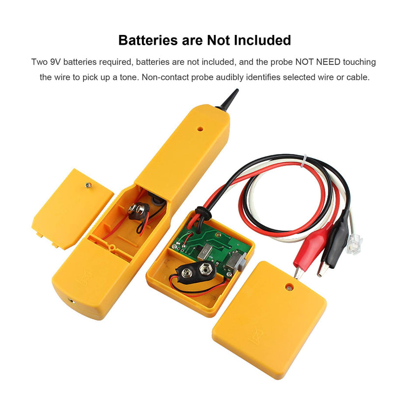 Electrical Wire Tracer Circuit Tester w/Tone Generator & Probe Kit, Cable Signal Locator Tester, Test Circuit Continuity, Network Telephone Line, Automotive Circuit Identify Tools w/Clips & RJ11 Plug - NewNest Australia