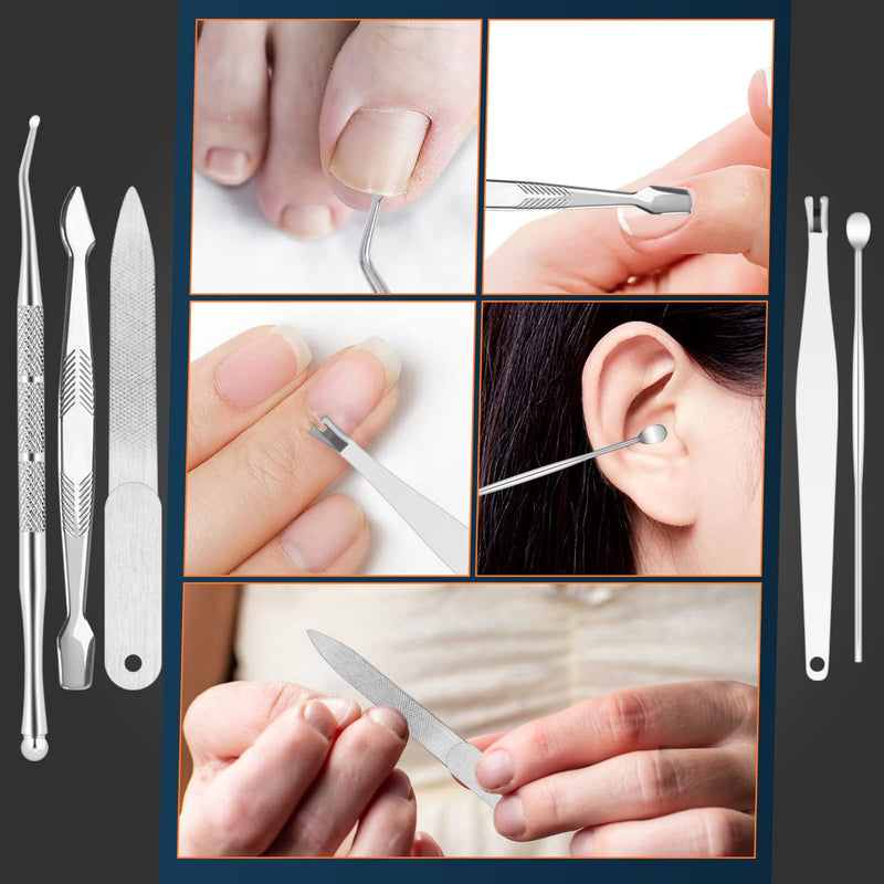Toenail Clippers for Thick and Ingrown Nails, Red Nail Clipper Kit and Professional Podiatrist Toenail Clippers Heavy Duty Nail Scissors Toenail Treatment Tools Kit for Men Women Elderly - NewNest Australia