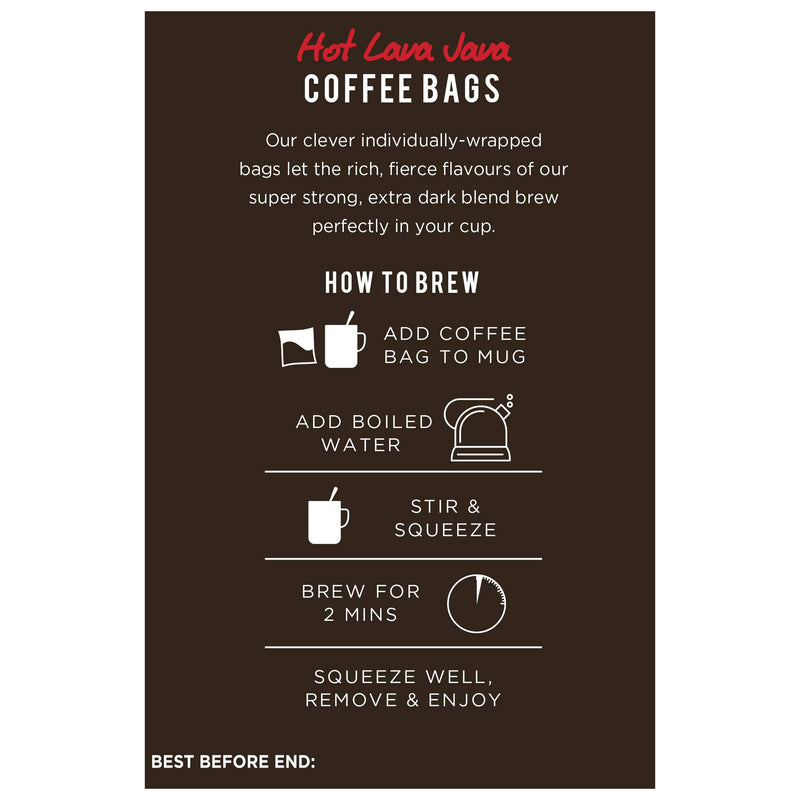 Taylors of Harrogate Hot Lava Java Coffee Bags (10 Enveloped Bags Per Pack x 3 Packs = 30 Coffee Bags) - NewNest Australia