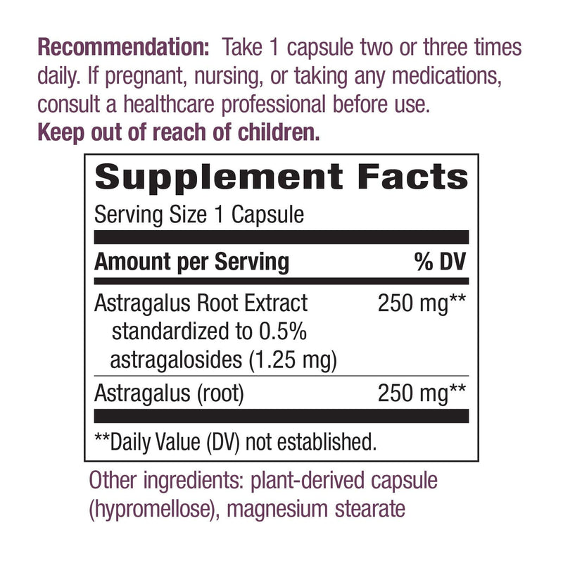 Nature's Way Astragalus Root, 60 Vcaps 60 Count (Pack of 1) - NewNest Australia