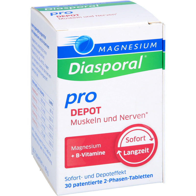 Magnesium Diasporal Pro DEPOT Muscles and Nerves, 30 tablets: Magnesium and vitamin B complex, high-dose capsules - NewNest Australia