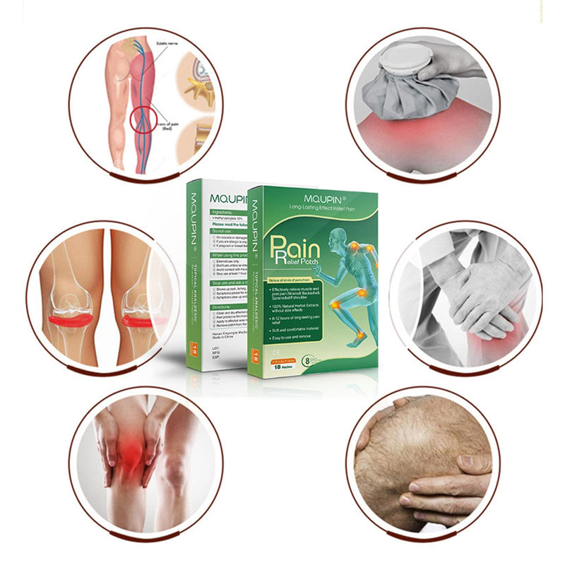 Pain Relief Plaster,MQUPIN Pain Relieving Patch,Long Lasting Effect Relief Knee Pain Backache Joint Muscle Cervical Vertebra Pain Relief Patch,Up to 24 Hours(7 * 10cm,36PCS) - NewNest Australia