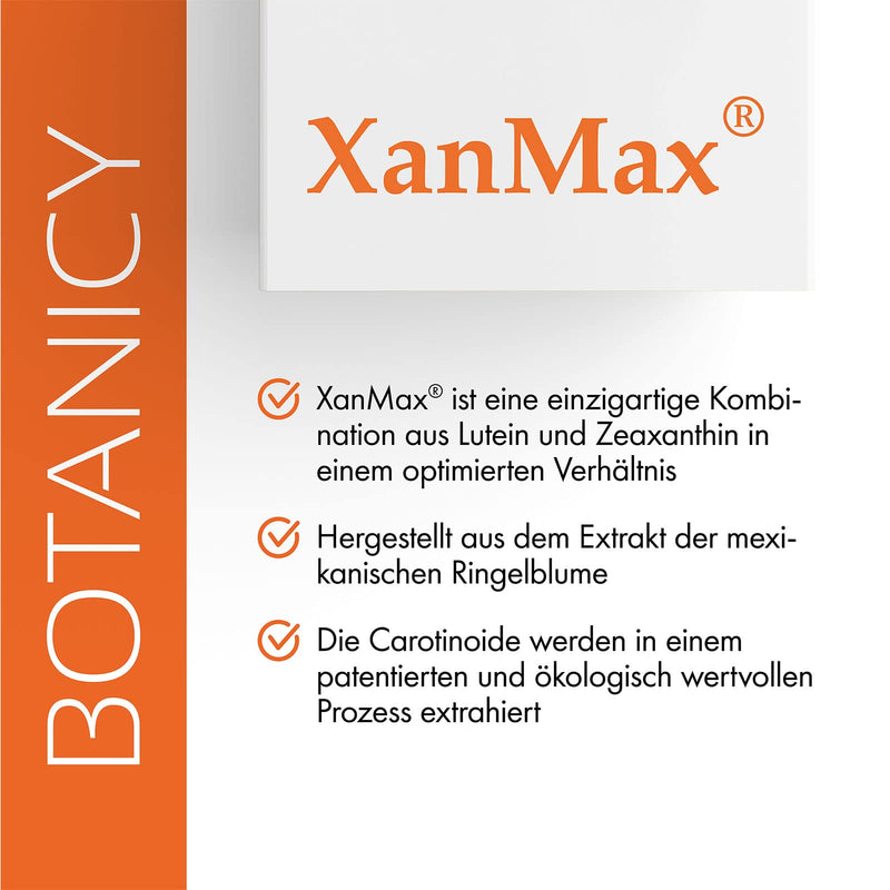 BOTANICY Eye Fit Complex - unique nutrient complex, with patented XanMax®, for eyes, vision and retina, high dosage, also for glasses wearers (60 capsules, monthly pack) - NewNest Australia