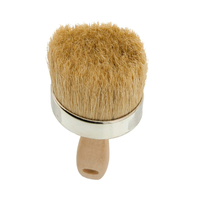 U.S. Art Supply Multi Use 2-1/8" Oval Chalk and Wax Brush for Chairs, Dressers, Cabinets and Other Wood Furniture - 100% Natural Bristles, Lightweight and Rust Resistant - NewNest Australia