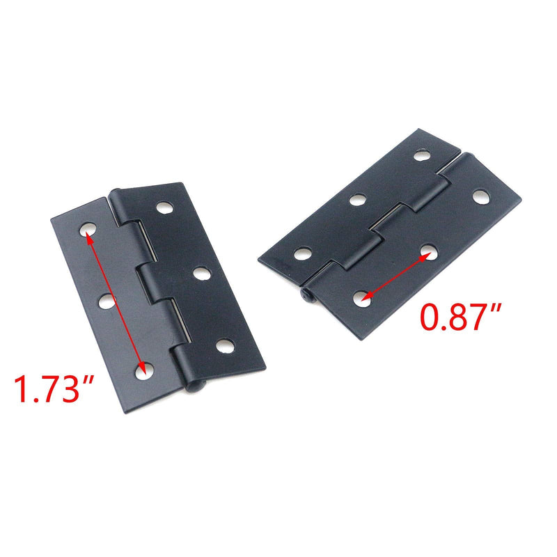 T Tulead Door Hinge Cabinet Hinge Black Out Door Hinges Bedroom Door Hinges Iron Hinge 2.36"x1.38",10PCS with Mounting Screws Black,2.36"x1.38",10pcs - NewNest Australia