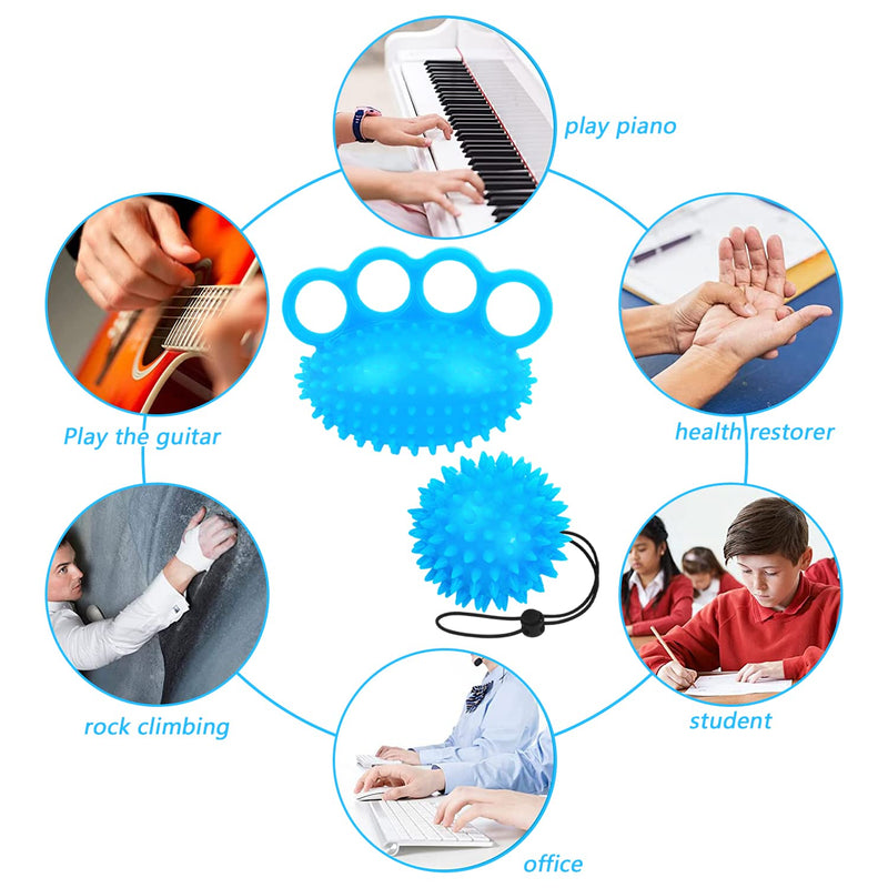 Adnewx Hand Trainer Finger Trainer Ball, Set Of 2 Hedgehog Ball, Soft Rubber Kneading Ball For Hands Therapy, Osteoarthritis, Finger Training, Relieves Stress, Anxiety Relief - NewNest Australia