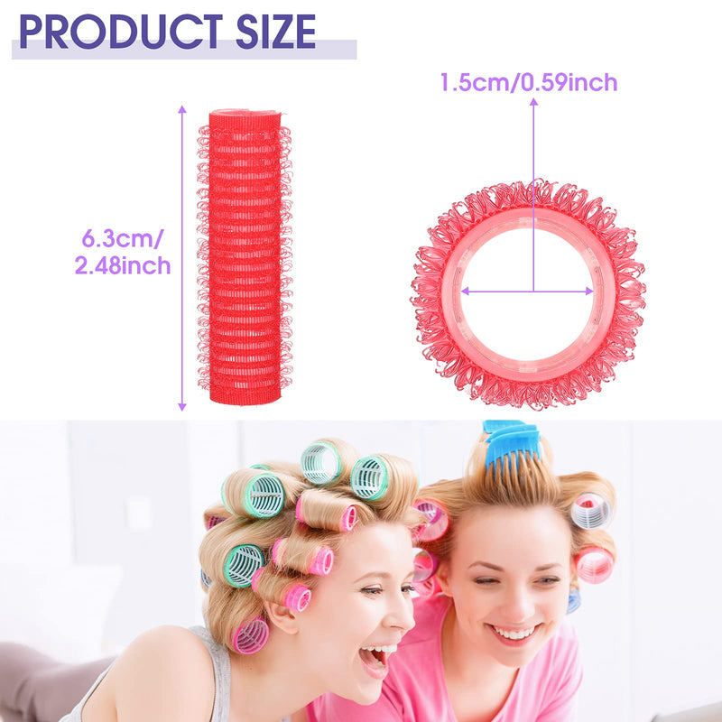 36 Pieces Self Grip Small Hair Curlers Self Grip Salon Hairdressing Curlers Hair Rollers Salon Hairdressing Rat Tail Comb Hairdressing Curlers Tools for Women (0.6 x 2.4 Inch, Classic Colors Set) 37 Piece Set - NewNest Australia