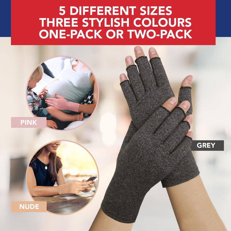 Doctor Developed Compression Gloves/Arthritis Gloves for Women & Men & Doctor Written Handbook - Carpal tunnel relief, Arthritis, Raynauds (Medium, 2 Pairs) M - NewNest Australia