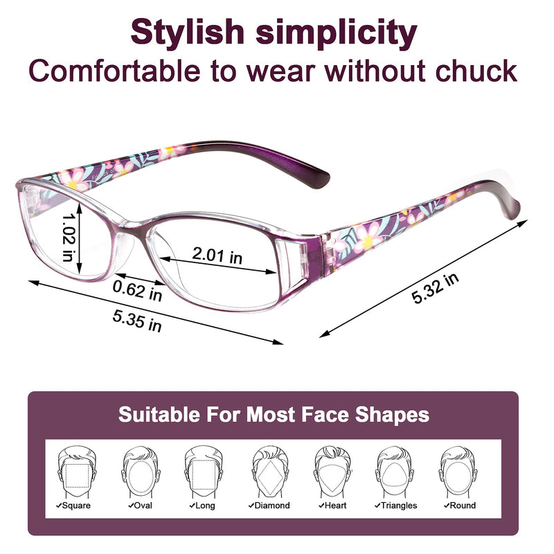 SaNgaiMEi reading glasses for women and men, anti blue light reading glasses, computer reading glasses with pattern reading aid (3 MIX, 2.0, multiplier_x) 3 mix 2.0 x - NewNest Australia