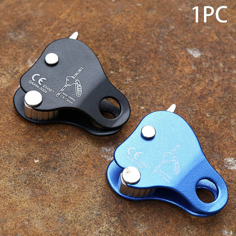 QKDS Climbing Rope Grab, High Strength Self Locking Safety Protective, Climbing Ascender Fall Protection Belay Device Climbing Rope Grip Clamp for Rock Climbing Mountaineering(Blue), free size Blue - NewNest Australia