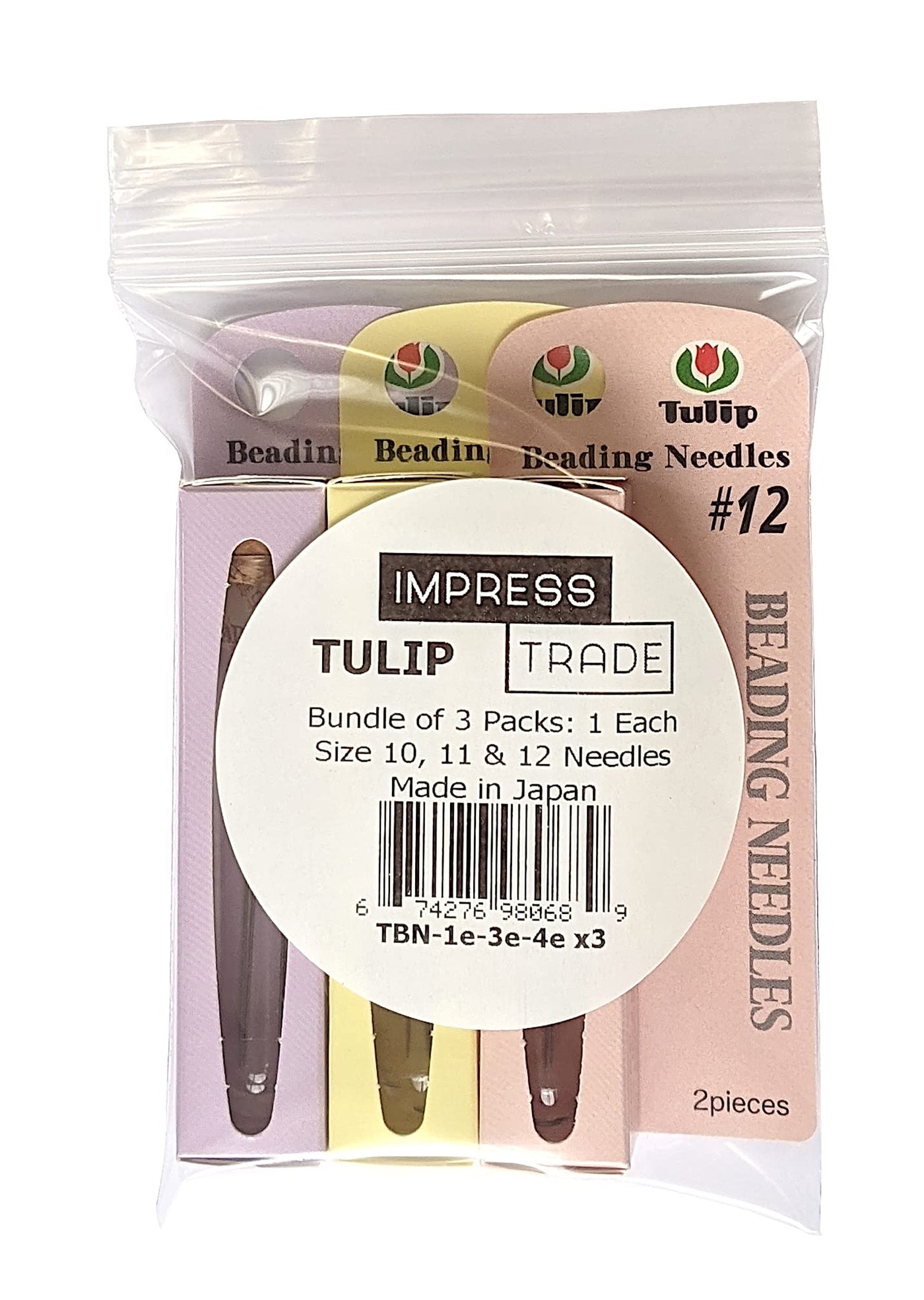 4 Tulip Beading Needles 48.5mm Size #11