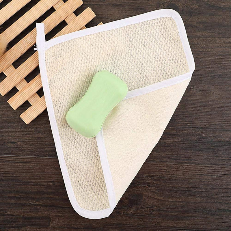 4 Pack Exfoliating Face and Body Wash Cloths 2-Sided Bath Towel Exfoliating Scrub Cloth for Women and Man Washcloth with Soft Handle and Fine Mesh(26 x 22cm) - NewNest Australia