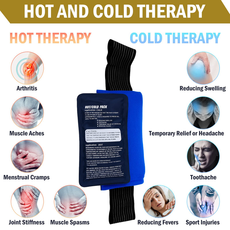 Ice Packs for Injuries Reusable(3 Piece Set),Gel Hot & Cold Ice Packs,Joint Pain, Muscle Pain, Ice Packs with Adjustable Straps, Treat Arms, Shoulders, Knees, Legs Back and More - NewNest Australia