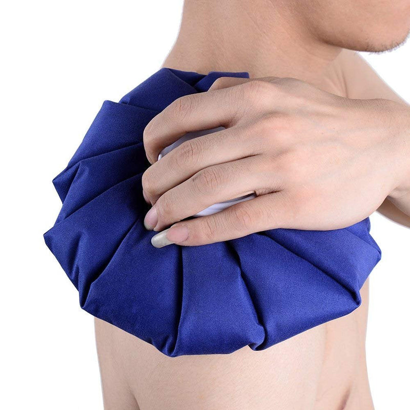 Ice Cold Pack Ohuhu 9" Reusable Ice Bag Hot Water Bag for Injuries, Hot & Cold Therapy and Pain Relief, No-Leak Waterproof Ice Bag, Blue 1 Count (Pack of 1) - NewNest Australia