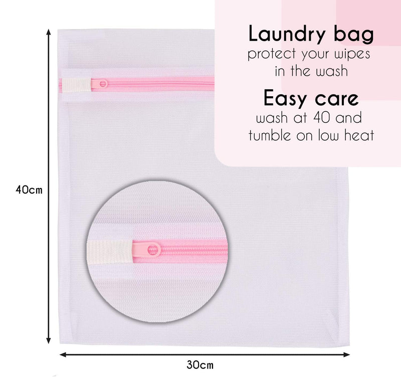 20 x Microfibre Makeup Remover Wipes with Laundry Bag by Green Face Co | Reusable Soft Facial Cloths for Beauty Routine | Great Make Up Removing Towel or Cleansing Cloth - NewNest Australia