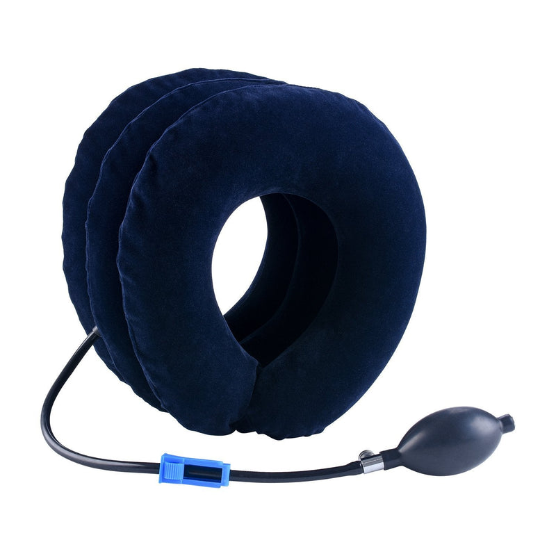 Cervical Neck Traction Device Inflatable Neck Stretcher, Easy to Use for Chronic Neck and Shoulder Pain Relief, Neck Cervical Brace Collar Pillow for HOM Blue - NewNest Australia