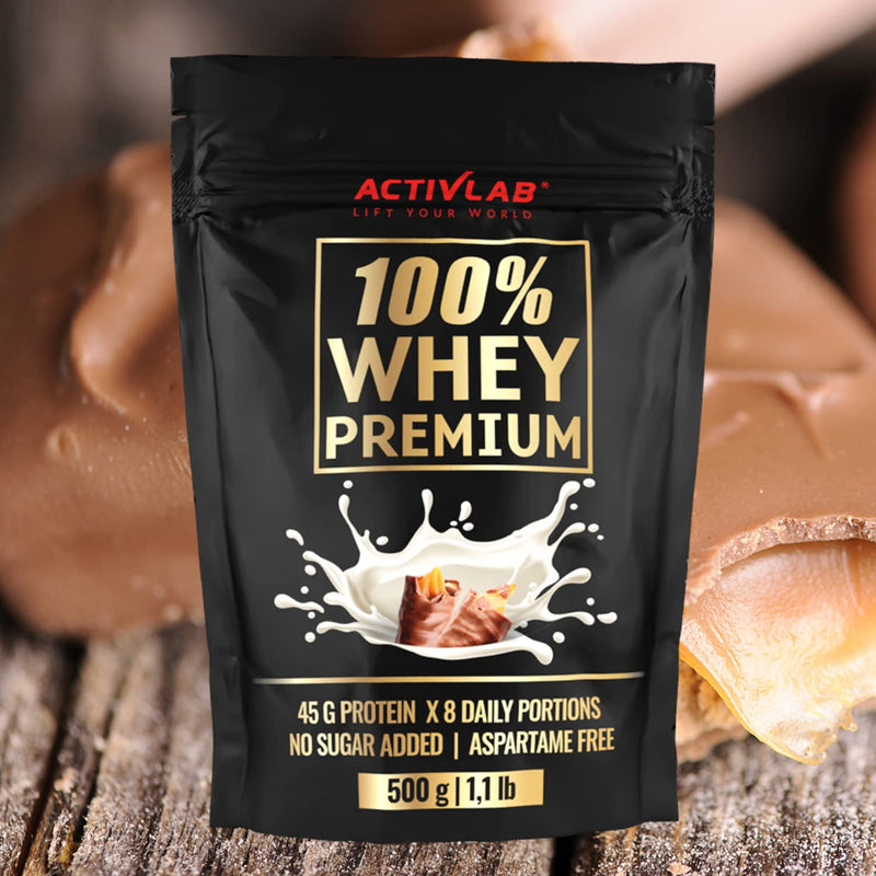 Activlab 100% Whey Premium, 500 G, 16 Servings X 23G Whey Protein Powder, 6.9G Bcaa Muscle Building And Recovery, Glutamine, Low Sugar, Low Fat, Caramel With Chocolate Flavor, Packaging May Vary - NewNest Australia
