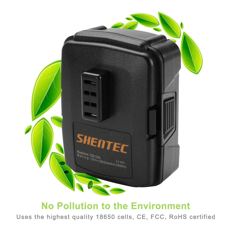 Shentec 3.0Ah 12V Battery Compatible with RYOBI CB120L CB121L BPL-1220 130503001 130503005, 12V Lithium Battery (NOT for CB120N) - NewNest Australia