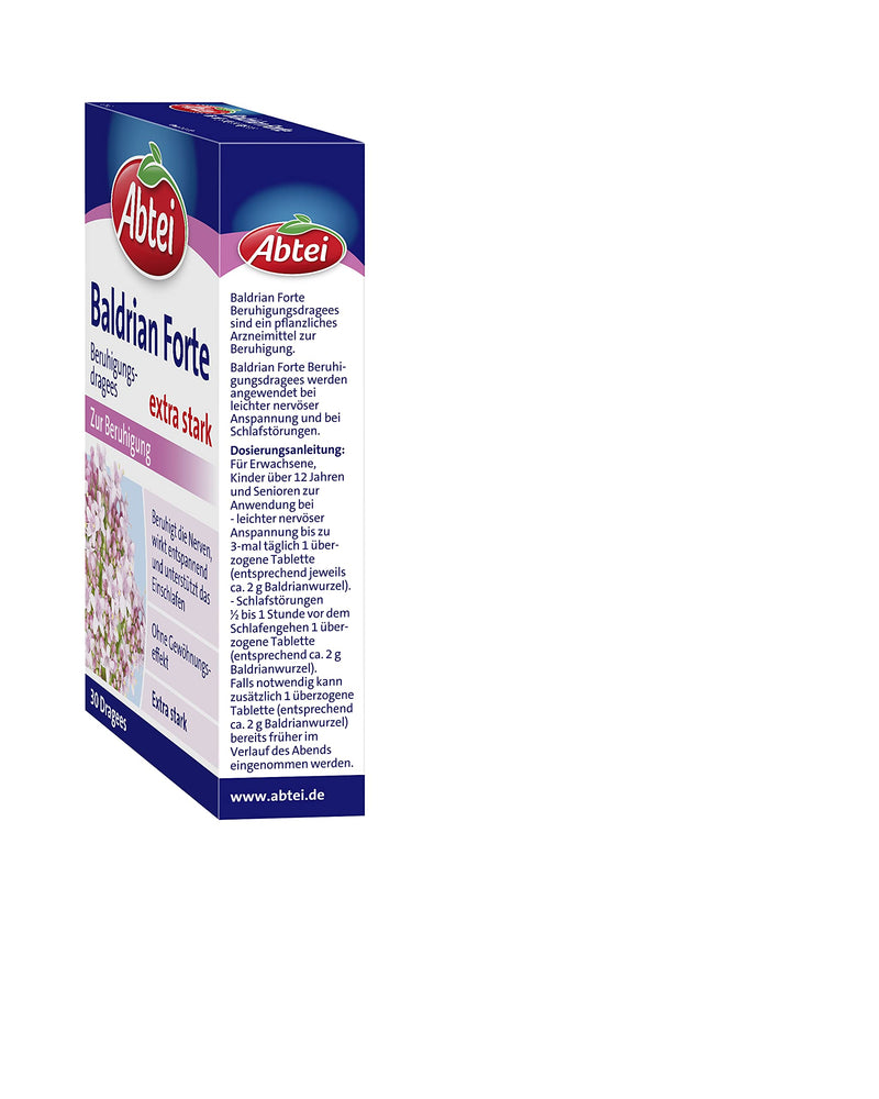 Abbey Valerian Forte Calming Dragees, 30 dragees - NewNest Australia
