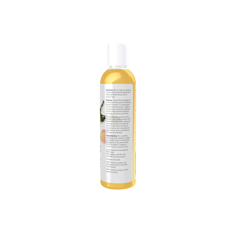 NOW Solutions, Tranquil Rose Massage Oil, Body Moisturizer for Dry Sensitive Skin, Promotes Healthy-Looking Skin, 8-Ounce 8 Fl Oz (Pack of 1) - NewNest Australia