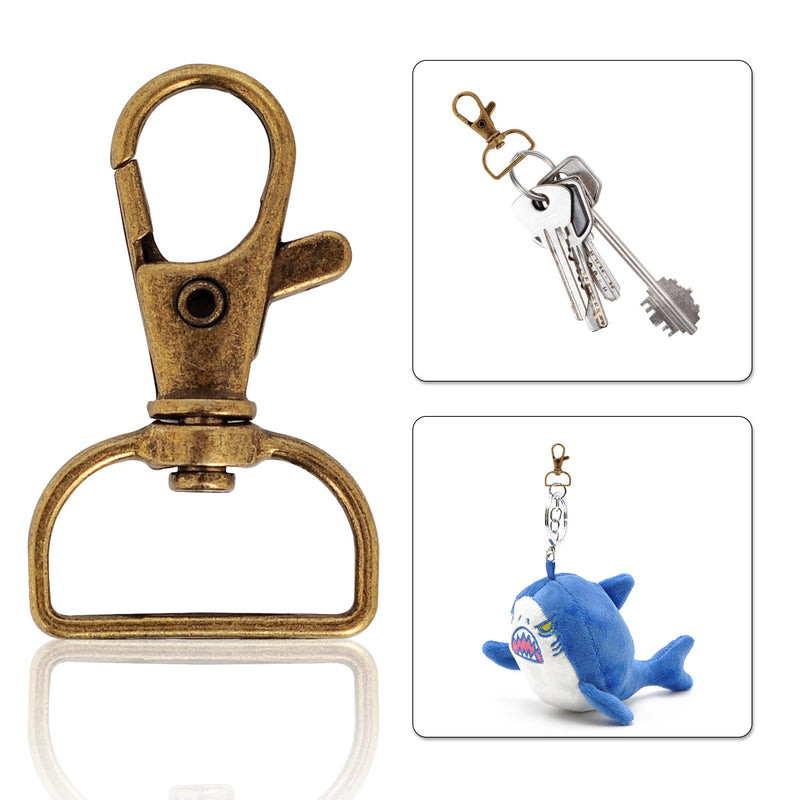 40PCS Swivel Snap Hooks, Premium Lanyard Snap Hook for Lanyard and Sewing Projects (3/4” Inside Width)(Bronze) Bronze - NewNest Australia