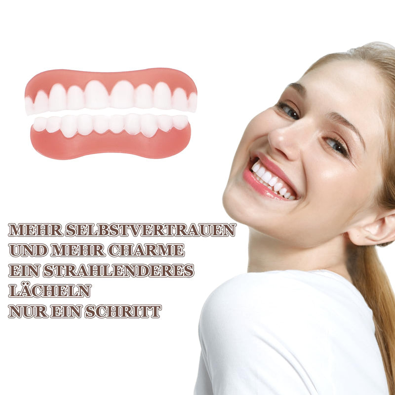 SPOKKI 4 pairs of fake teeth, false teeth veneers, cosmetic tooth cover, dentures, artificial, temporary teeth, temporary dentures for women and men - NewNest Australia