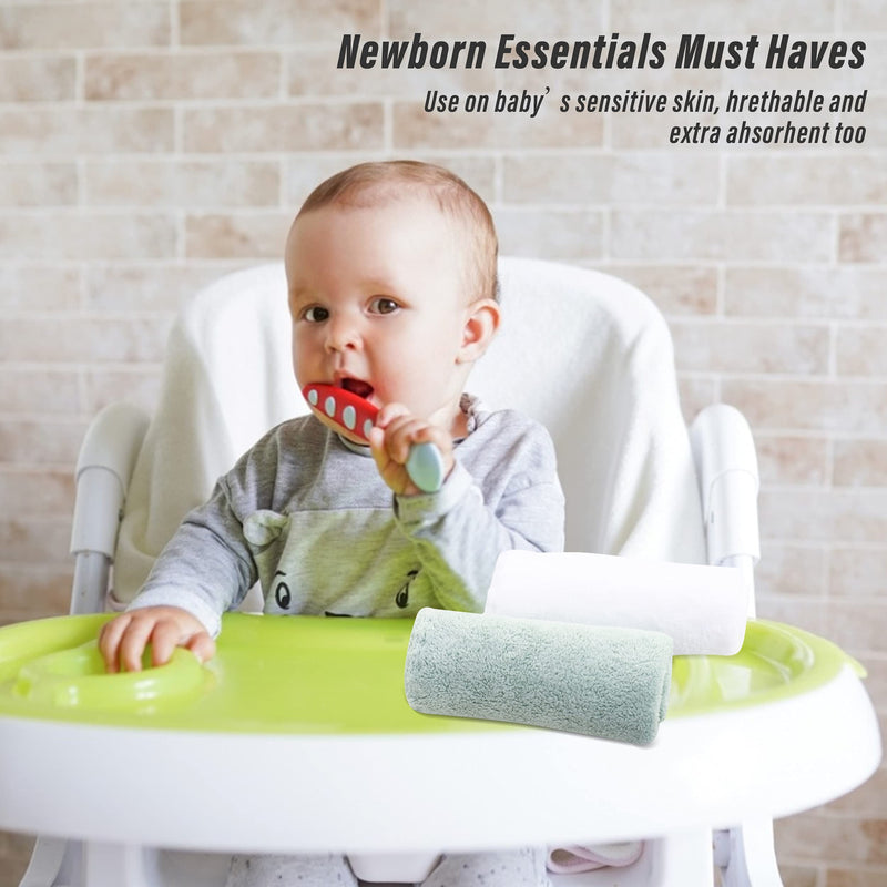 Super Absorbent 10 Pack Burp Cloths - Coral Fleece Gentle on Sensitive Skin for Face and Body, Plush - Milk Spit Up Rags - Burpy Cloth for Baby Boys and Girls - Unisex 17 x 10 Inch by Lovely Care - NewNest Australia