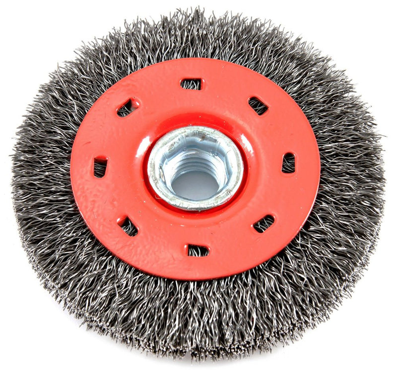 Forney 72788 Wire Wheel Brush, Coarse Crimped with 5/8-Inch-11 Threaded Arbor, 4-Inch-by-.014-Inch - NewNest Australia