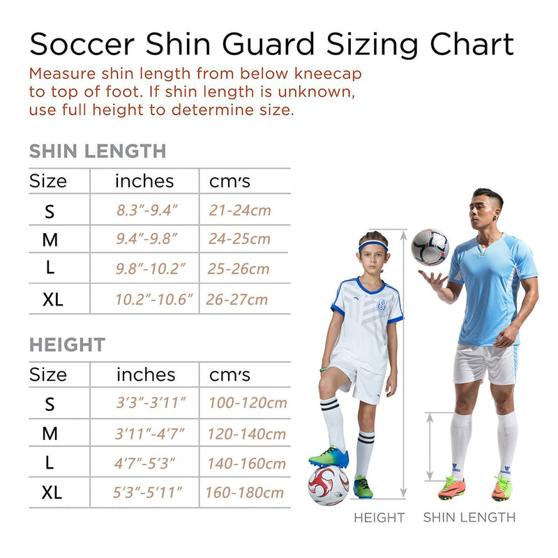 Sportout Kids Youth Adults Soccer Shin Guards with Protective Hard Shell,Offers Comprehensive Protection for Your Kids' Legs. Medium With Ankle Strap - NewNest Australia