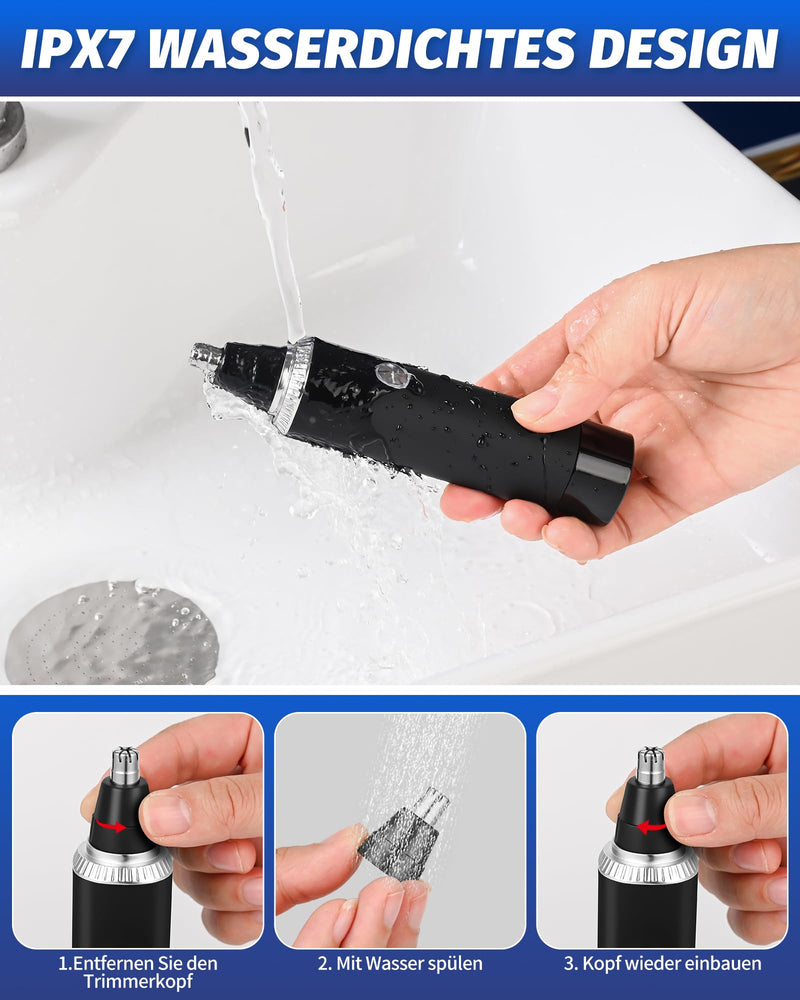Nose Hair Trimmer USB Rechargeable Nose Hair Trimmer 3 in 1 Set Ear Hair Trimmer Nose Hair Remover Ear Hair Trimmer Ear Trimmer for Men & Women - NewNest Australia